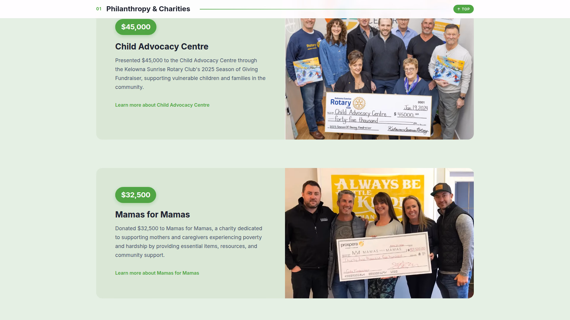 Brent Marshall Commercial philanthropy section (desktop)